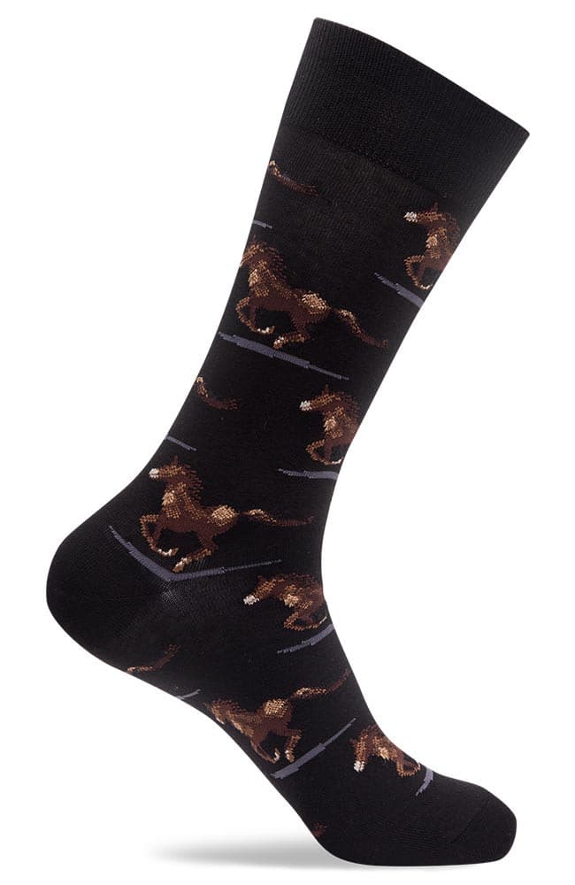 Mens Crazy Stallion Patterned Socks