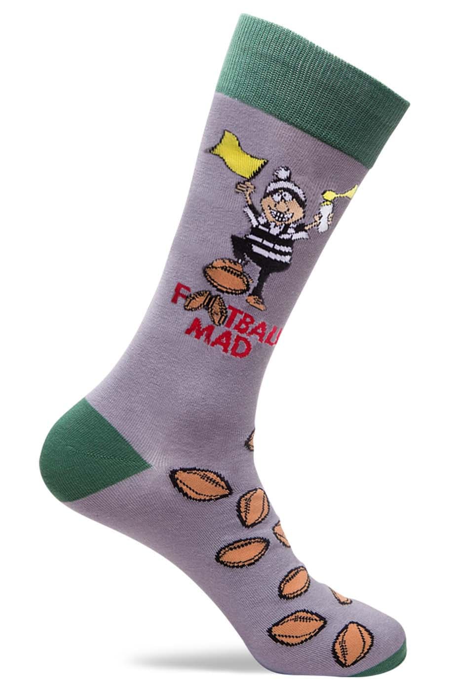 Mens Football Design Dress Socks
