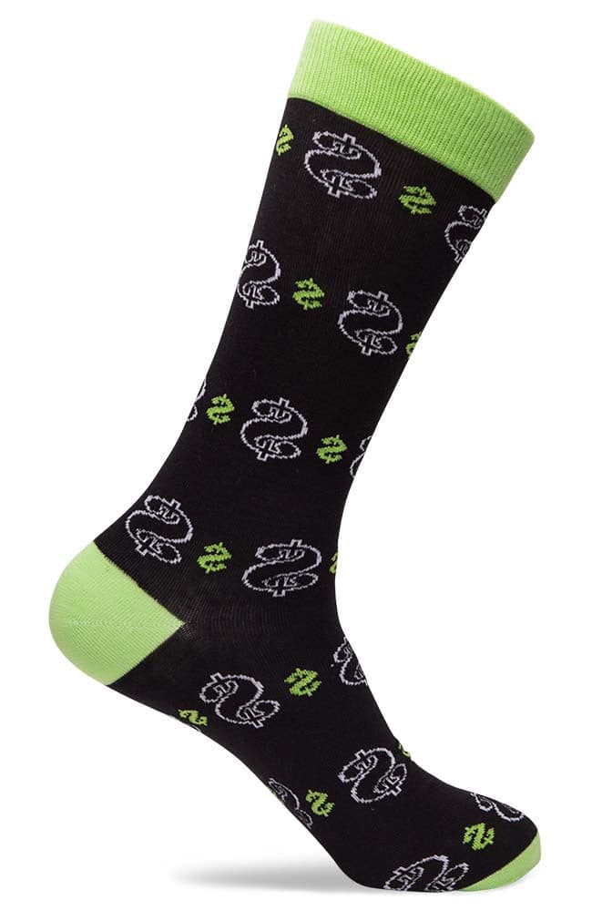 Mens Dollar Sign Novelty Socks