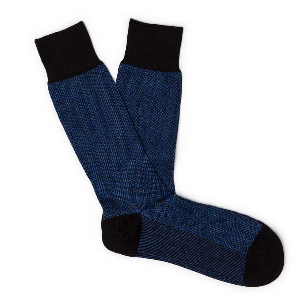 Herringbone Patterned Cotton Blend Socks