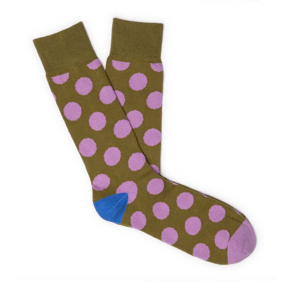 Bold Polka Dot Cotton Blend Socks