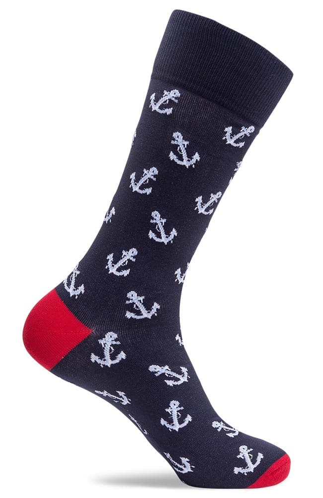 Mens Anchor Novelty Dress Socks