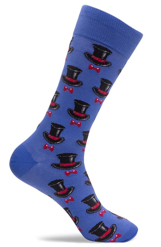 Mens Top Hat Novelty Dress Socks