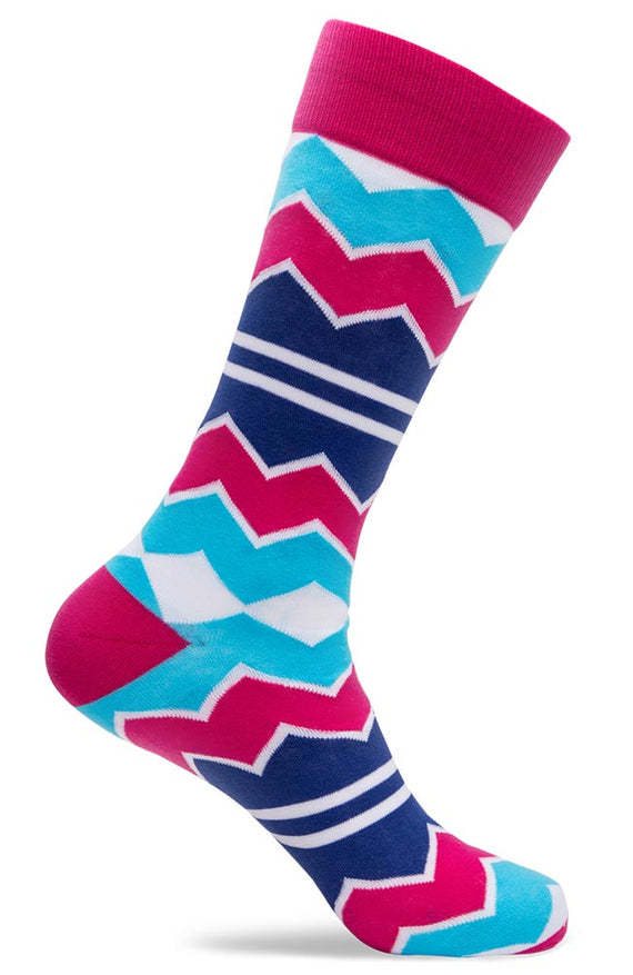 Mens Colorful Zag Stripe Socks