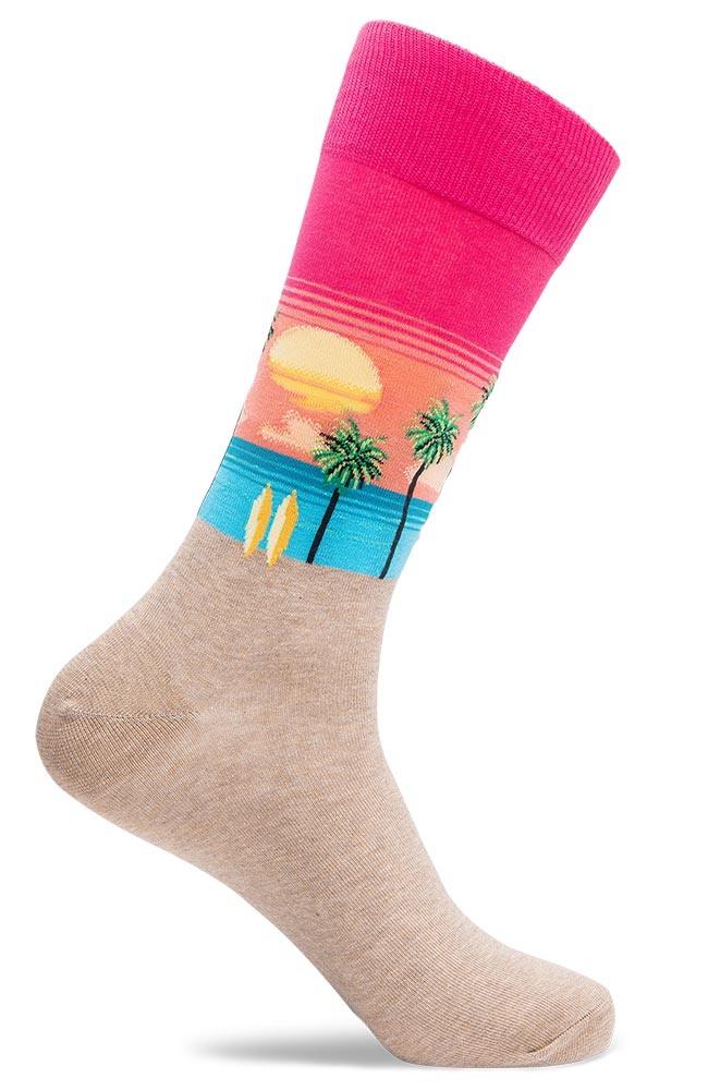 Mens Beach Novelty Dress Socks