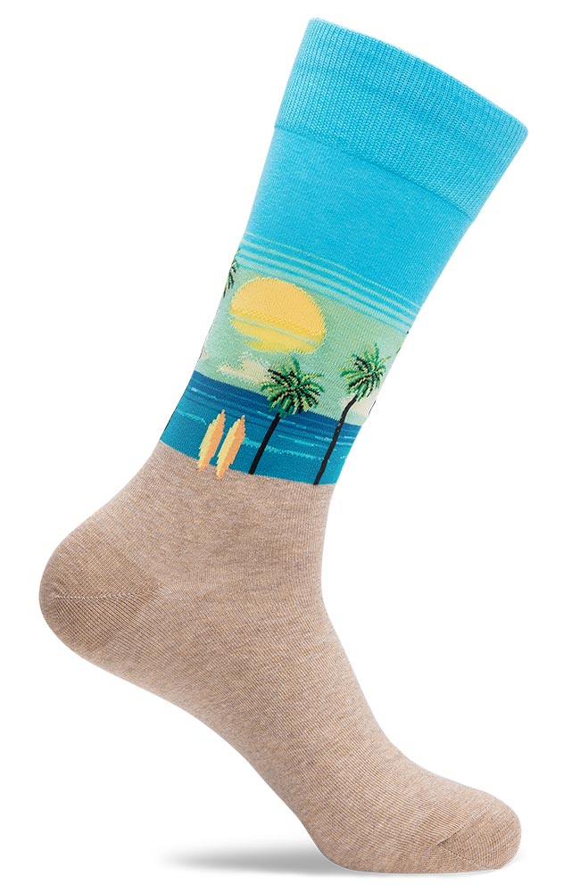 Mens Beach Novelty Dress Socks