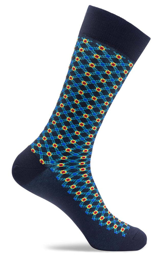 Mens Colorful Geometric Dress Socks