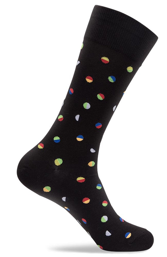 Mens Multicolor Polka Dot Socks