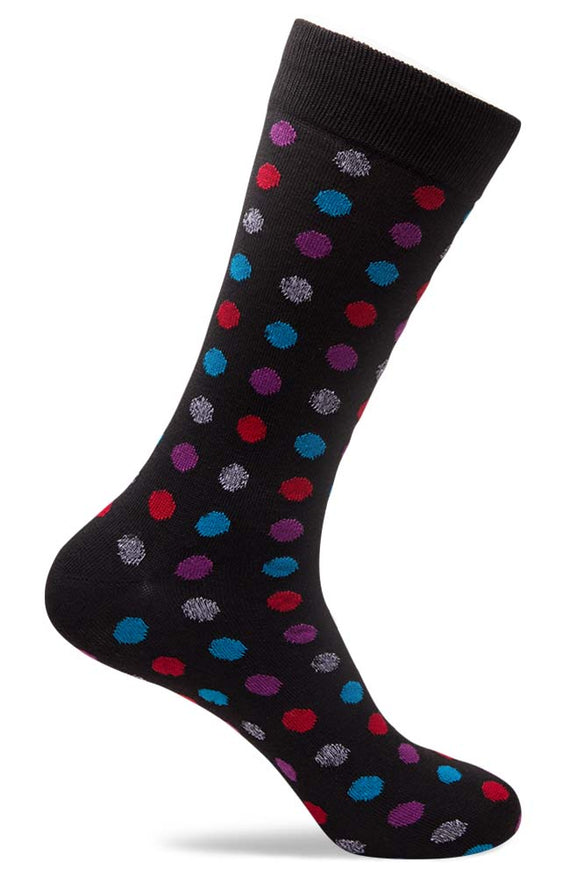 Mens Multicolor Chunk Polka Dot Socks