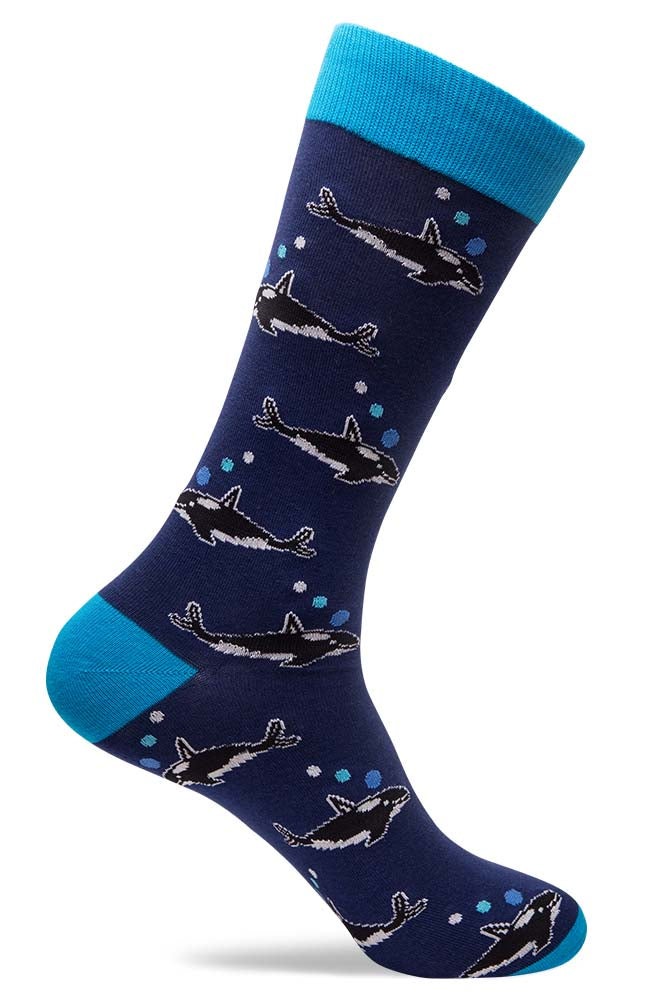 Mens Orca Whale Patterned Socks
