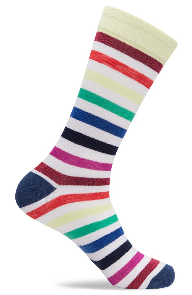 Mens Colorful Rainbow Stripe Socks