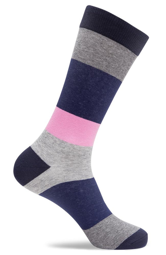 Mens Color Block Stripe Socks