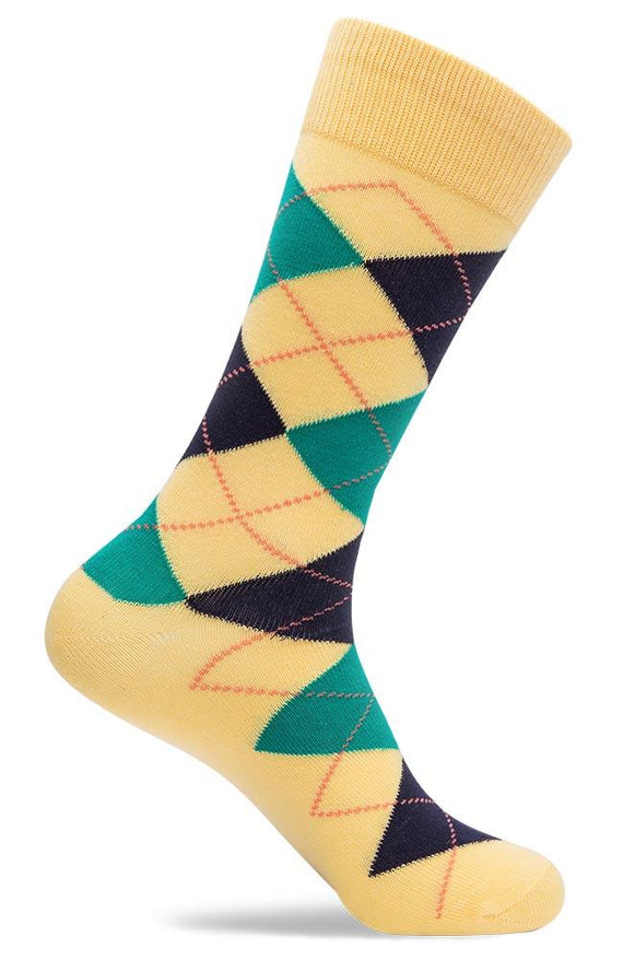 Mens Colorful Argyle Dress Socks