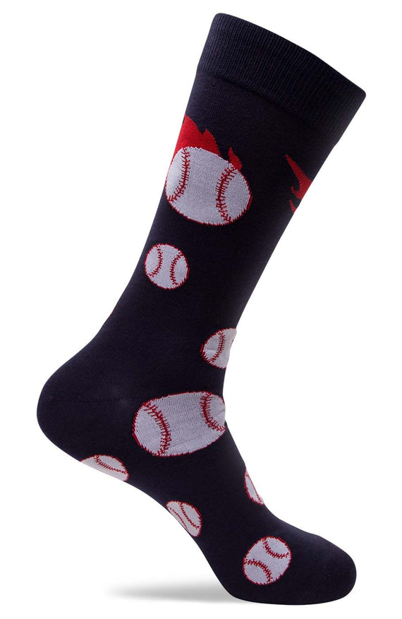 Mens Baseball Novelty Dress Socks