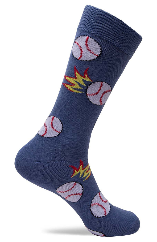 Mens Baseball Novelty Dress Socks